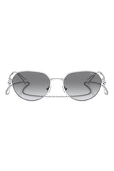4254-s 323/11 51 Kadın Gri Oval Çerçeve Güneş Gözlüğü