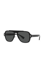 Ve21991001/8756 Unisex Güneş Gözlüğü Siyah Kemik Çerçeve Damla Füme Lens Uv400