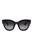 Mu01y1ab-5d1 Güneş Gözlüğü Siyah Kemik Çerçeveli Füme Degrade Lens Uv400