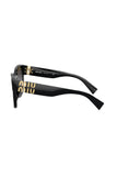 Mu01y1ab-5d1 Güneş Gözlüğü Siyah Kemik Çerçeveli Füme Degrade Lens Uv400