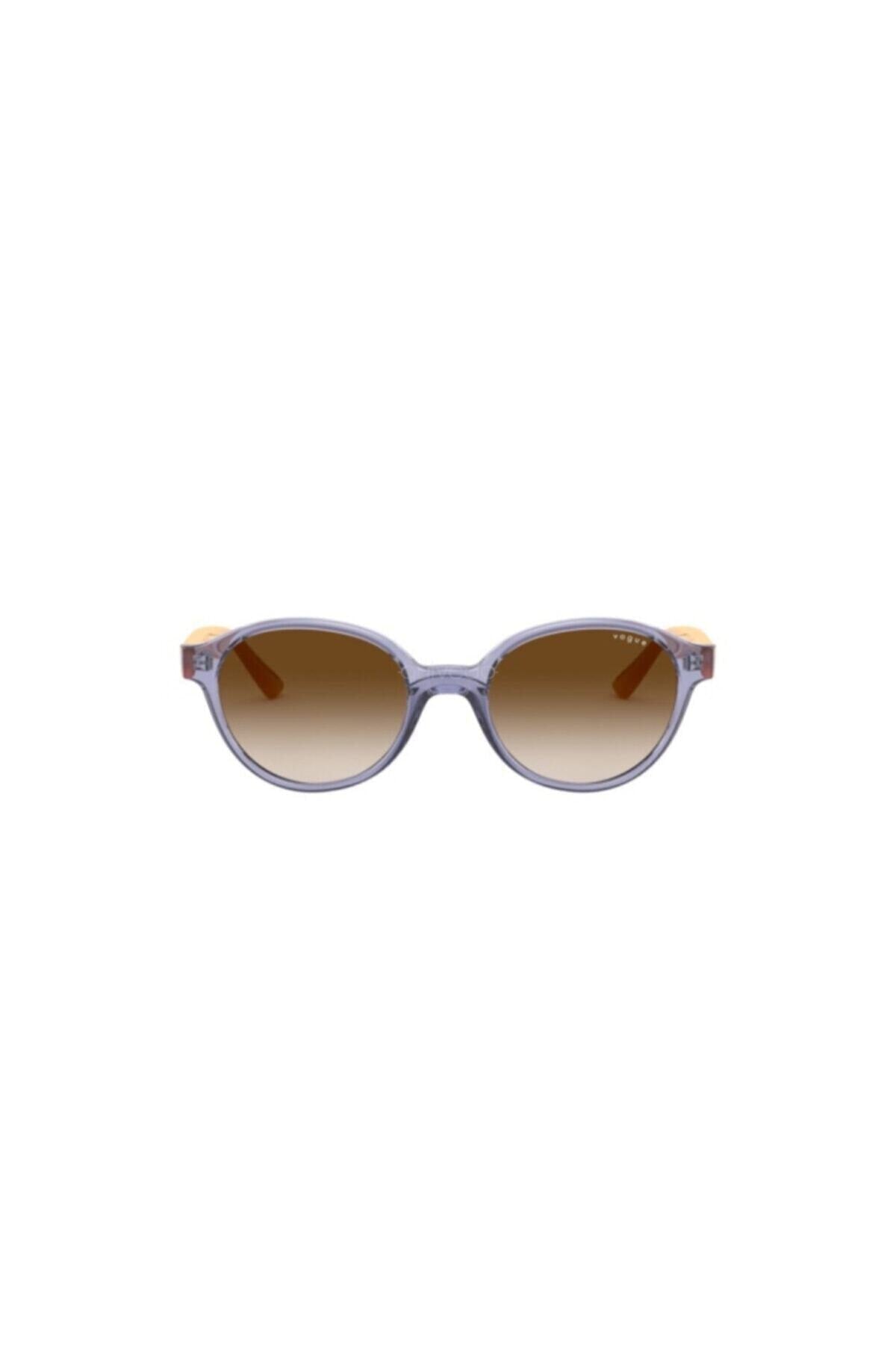 Vj2007 283713 45 Çocuk Güneş Gözlüğü Kemik Çerçeveli Kahverengi Degrade Lens Uv400